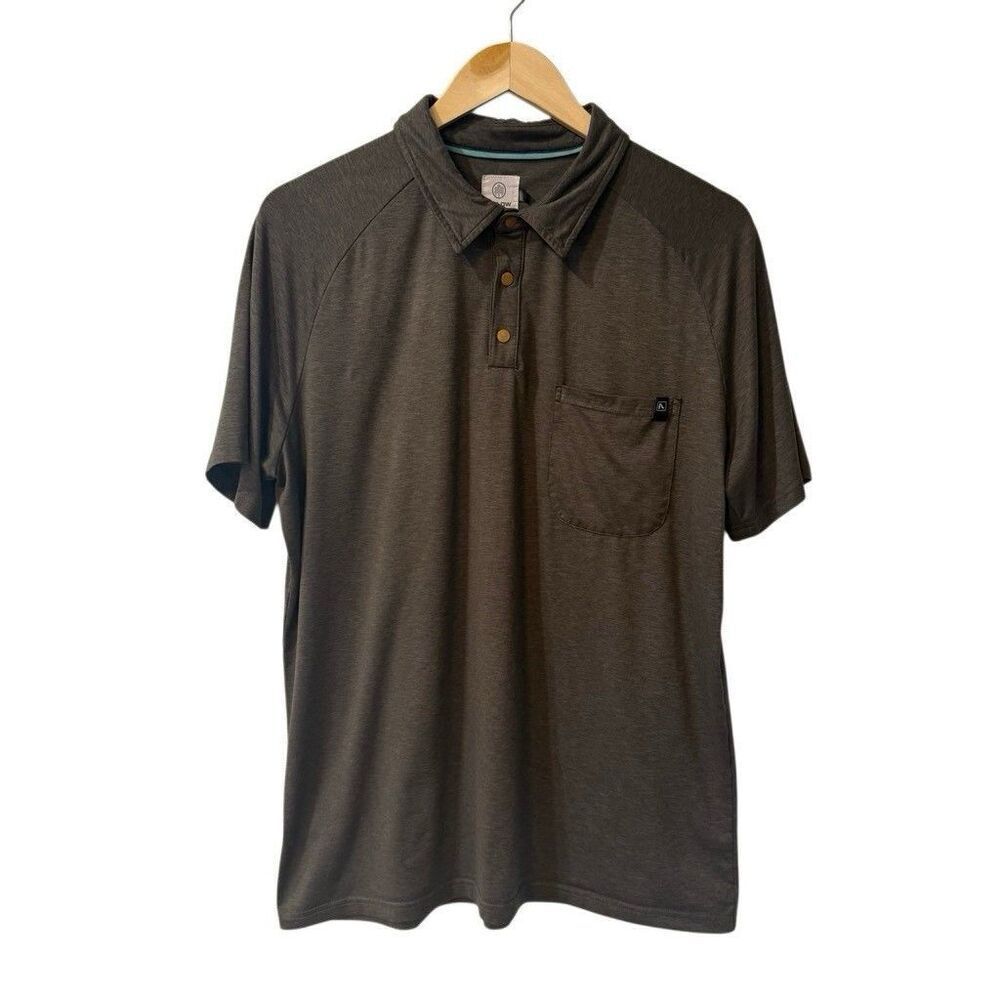 Flylow Shirt Mens Large Lopez Short Sleeve Polo Stretch Casual Outdoor Hiking